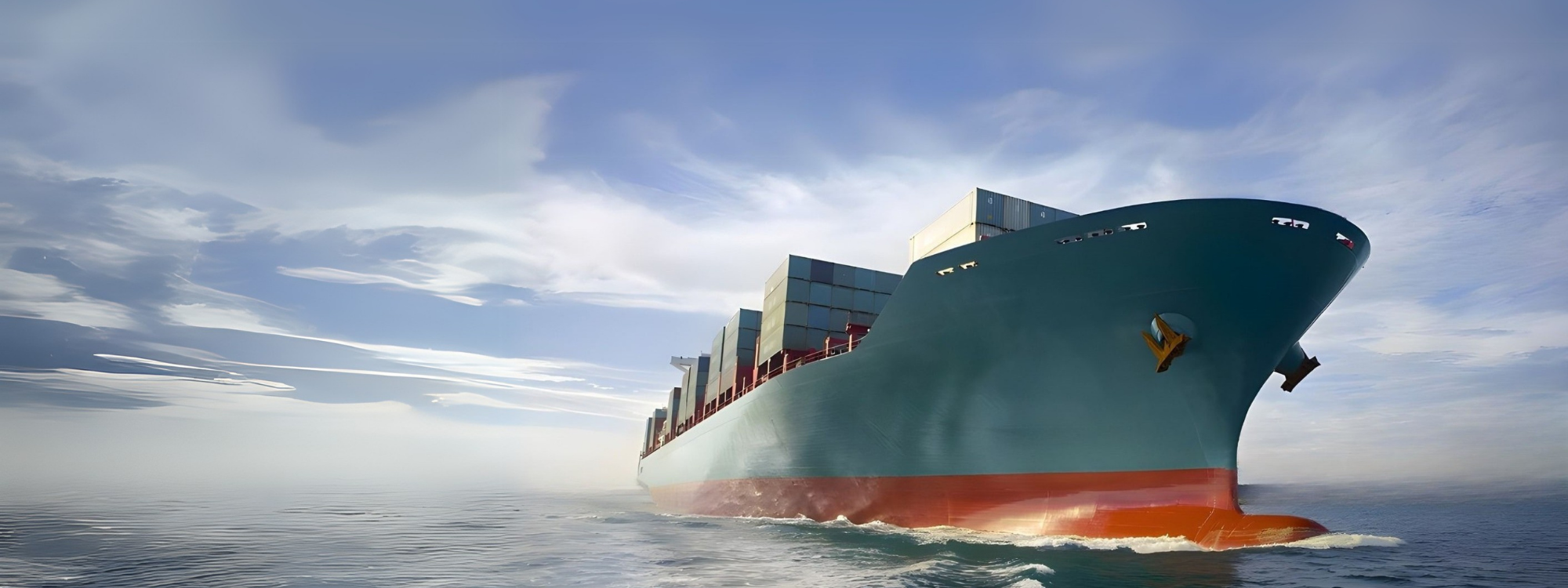 Container ship on the ocean - Zakian Surveyors Hero Background